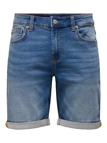 ONLY & SONS Jeans-Shorts in Medium Blue Denim