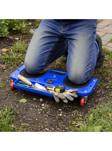 relaxdays Knierollbrett in Blau - (B)50 x (H)10 x (T)25,5 cm