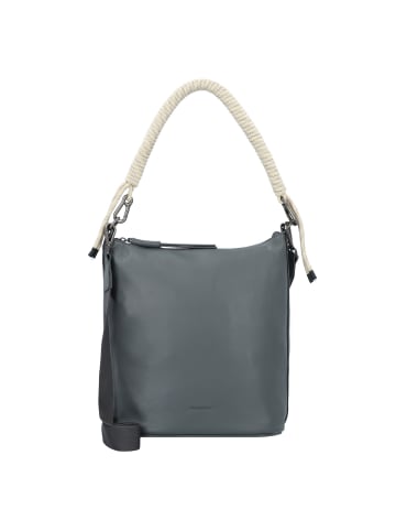 FREDs BRUDER Nea Schultertasche Leder 32 cm in blue-grey