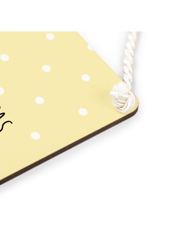 Mr. & Mrs. Panda Schild Papa Bär mit Spruch in Gelb Pastell