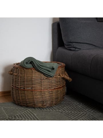 UNUS Weidekorb mit Seilgriffen in Braun