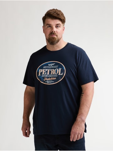 Petrol Industries Bedrucktes T-Shirt Große Größen Galaxia in Blau