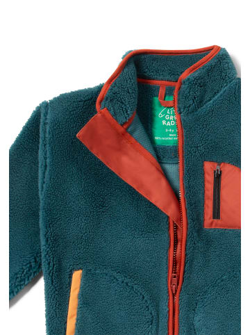 Little Green Radicals Zip Up Recycled Fleece Jacket in Blue