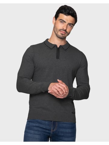 Threadbare Langarmshirt Barrow in Mid Grey Marl