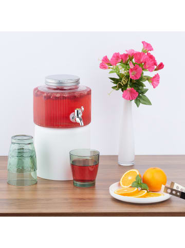 relaxdays Getränkespender in Transparent - 2,8l