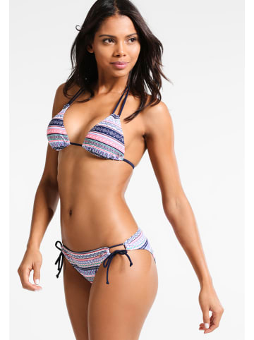 s.Oliver Bikini-Hose in blau-rosé-gestreift