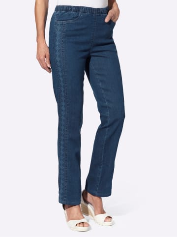 Sieh an! Schlupfjeans in blue-stone-washed