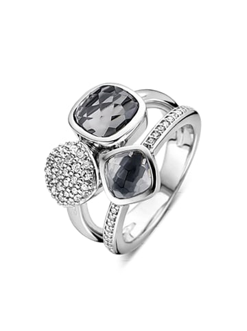 Ti Sento Milano Ring "mit graublauen Crystal" in Silber