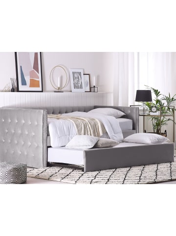 Beliani Tagesbett GASSIN in Grau - (W) 100 x (H) 88 x (L) 231 cm