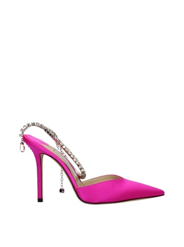 Jimmy Choo Pink Satin Stiletto Absatz Sandalen