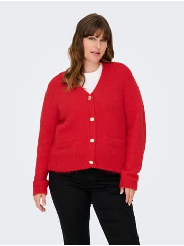 ONLY Carmakoma Strickjacke in Salsa
