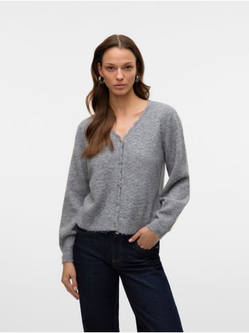 Vero Moda Strickjacke in Medium Grey Melange
