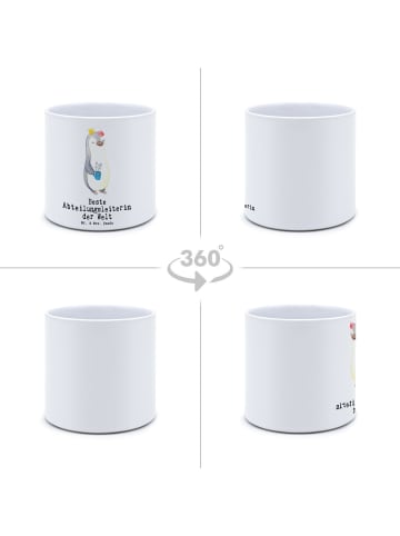 Mr. & Mrs. Panda Großer Blumentopf Pinguin Beste Abteilungsleite... in Weiß