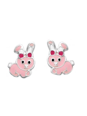 schmuck23 Ohrringe 925 Silber Hase in Pink