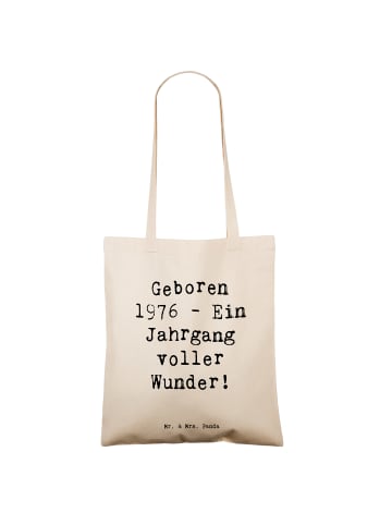 Mr. & Mrs. Panda Tote Bag Spruch 1976 Geburtstag mit Spruch in Weiß
