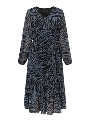 faina Kleid Mit Zebra-Print in Grau Schwarz