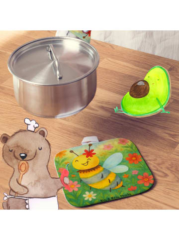 Mr. & Mrs. Panda Topflappen Biene Blume Design ohne Spruch in Weiß