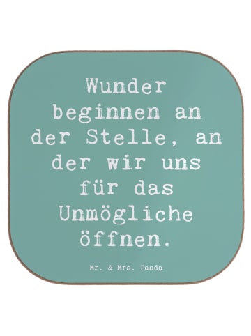 Mr. & Mrs. Panda Untersetzer Tasse Spruch Wunder beginnen mit Sp... in Meeresbrise