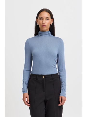 ICHI Longsleeve IHPHILUCA LS - 20113342  Enganliegender Rollkragenpullover in Blau