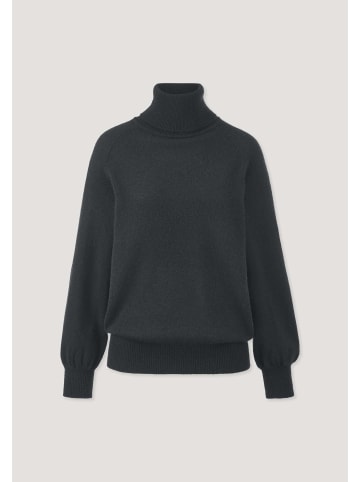 Hessnatur Strick Rollkragen Pullover in schwarz
