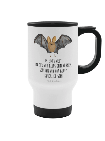 Mr. & Mrs. Panda thermosbecher Fledermaus Flügel mit Spruch in Weiß