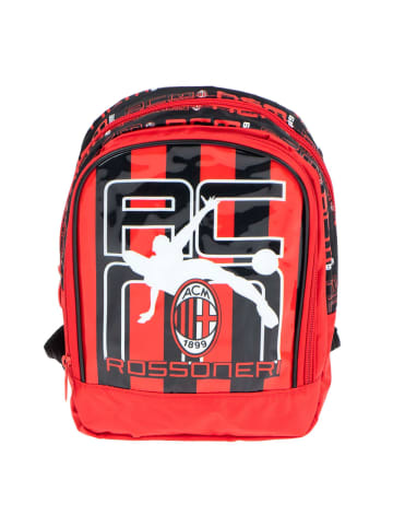 COFI 1453 A.C. Milan Fan Rucksack 27 cm Ideal für Schule und Ausflüge in Rot