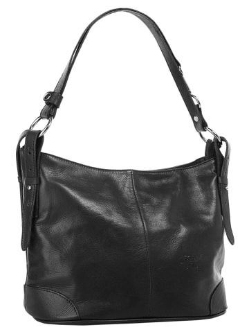 Samantha Look Umhängetasche echt Leder in schwarz