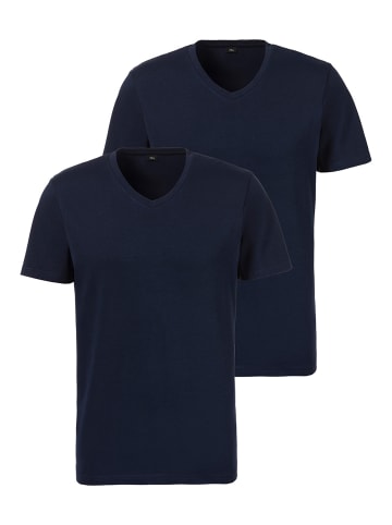 S. Oliver Unterhemd / Shirt Kurzarm Basic in Marine