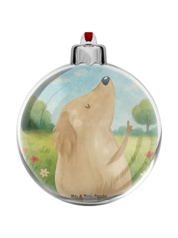 Mr. & Mrs. Panda Weihnachtshänger Hund Liebe Design ohne Spruch in Weiß