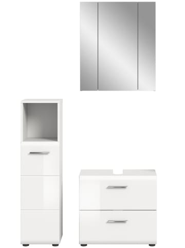 ebuy24 Badmöbelset Ice Weiß 105 x 32 cm