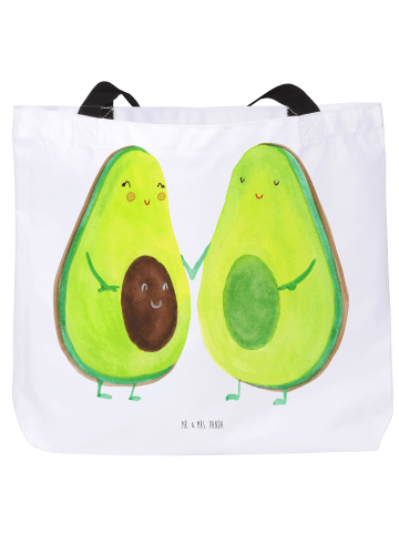 Mr. & Mrs. Panda Badetasche Avocado Pärchen ohne Spruch in Weiß