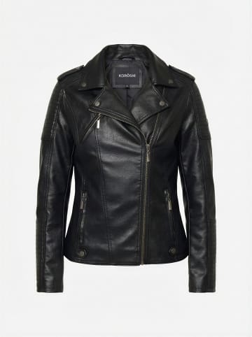 KOROSHI Damler jacken mit leewerschließeffekt in Schwarz