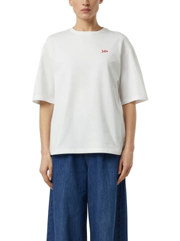 comma T-Shirt in weiß rot