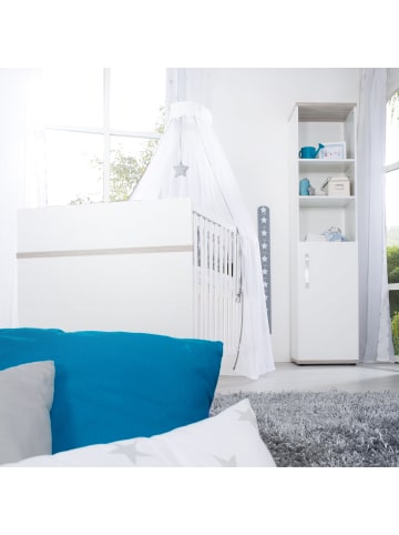 roba Möbelset Moritz 2-tlg. Weiß/Luna Elm mit Kinderbett & Kommode