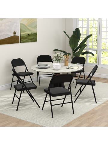 HOMCOM Klappstühle-46L x 45B x 78H cm-Schwarz