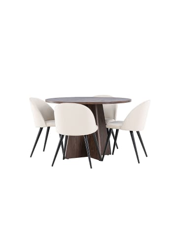 ebuy24 Essgruppe Bootcut (5-teilig) Mocca 110 x 110 cm