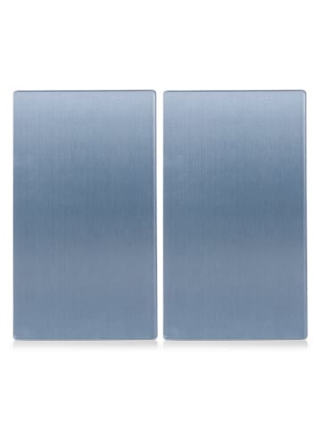 Zeller METALL Glasplatte für Herd - 2 Stück in Transparent, 30 x 0,5 x 52 cm