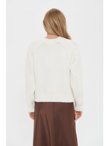 SAINT TROPEZ Strickpullover NylaSZ Gerade Passform in Ice