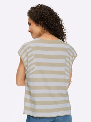 Heine Shirt in sand-weiß-gestreift