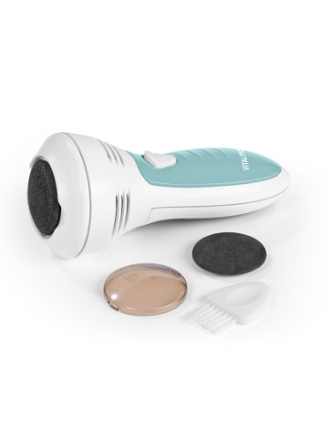 VITALmaxx Hornhautentferner mit Saugfunktion 3-tlg. 6V weiß/türkis V11 LB3 Weiß