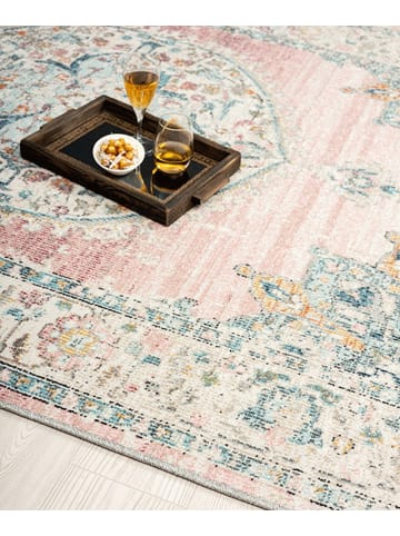 KADIMA DESIGN Teppich Outdoor Orientalisch pflegeleicht Balkon Terrasse Outdoor Garten in Pink