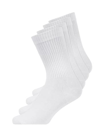SNOCKS Tennissocken aus Bio-Baumwolle Weiß 4 Paar