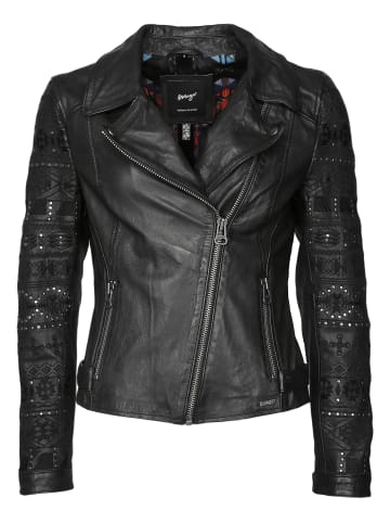 Maze Lederjacke Tuba in schwarz