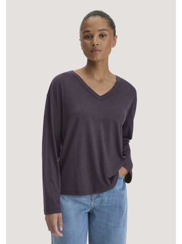 Hessnatur Hessnatur Longsleeve Oversize aus TENCEL™ Lyocell und Bio-Baumwolle in dunkle traube