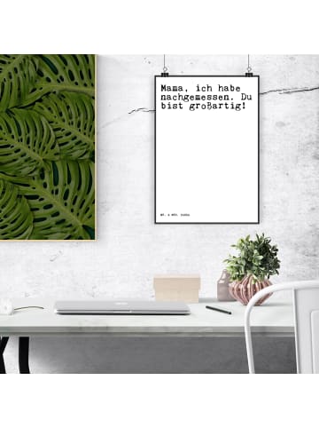 Mr. & Mrs. Panda Wandbild Mama, ich habe nachgemessen.... mit Sp... in Weiß