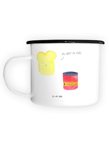 Mr. & Mrs. Panda Emailletasse Toast Marmelade ohne Spruch in Weiß
