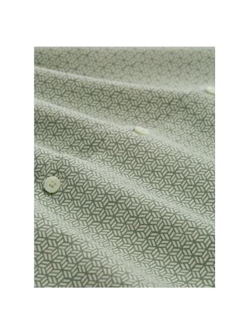 TOM TAILOR Denim Halbarmhemd in green mint geometrical print