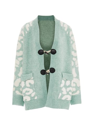 VIRITA Women Strickjacke in Lagune Wollweiss