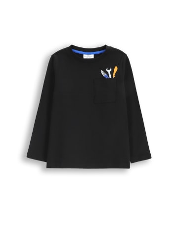 Coccodrillo Langarmshirt aus Baumwolle in schwarz