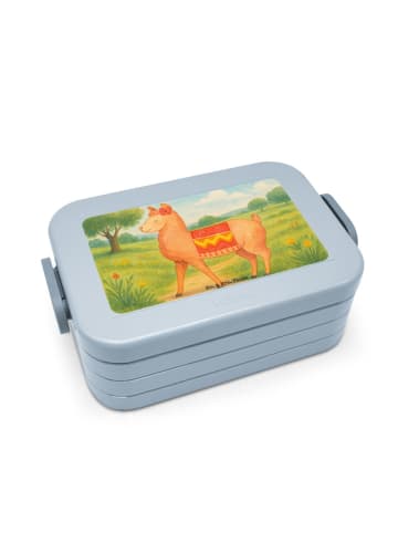 Mr. & Mrs. Panda Bento Box Alpaka Stolz Design ohne Spruch in Blau Pastell